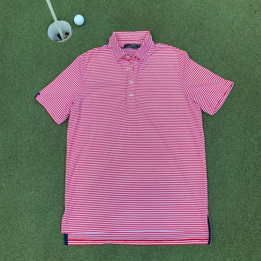 Men’s RLX red striped polo